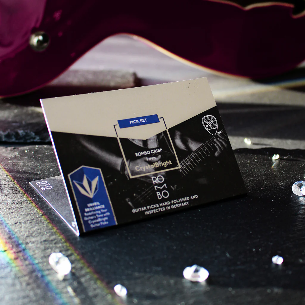 Guitar Pick Set Rombo Crisp CrystalBright (4 Guitar Picks) - 1 mm - Image 6