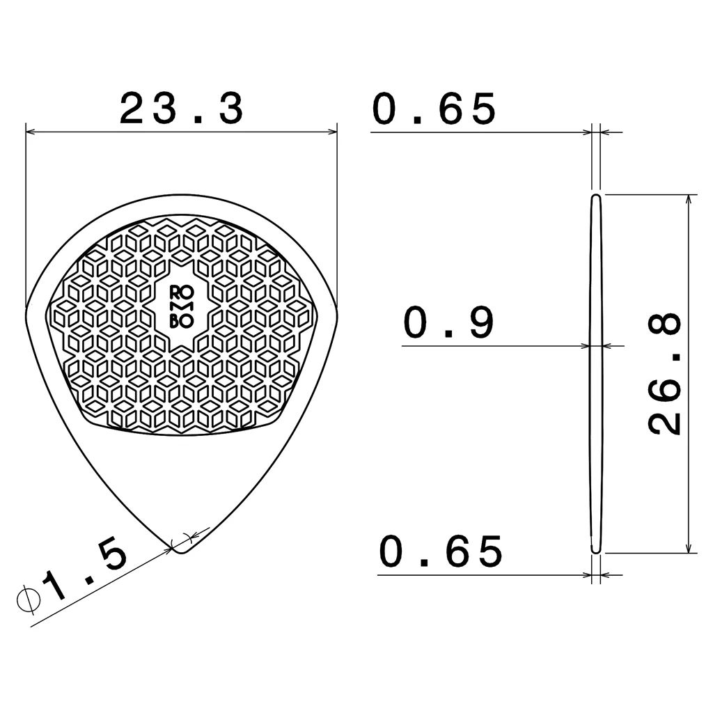 Guitar Pick Set Rombo Mosaic (4 Guitar Picks) - 0.65 mm - Image 7