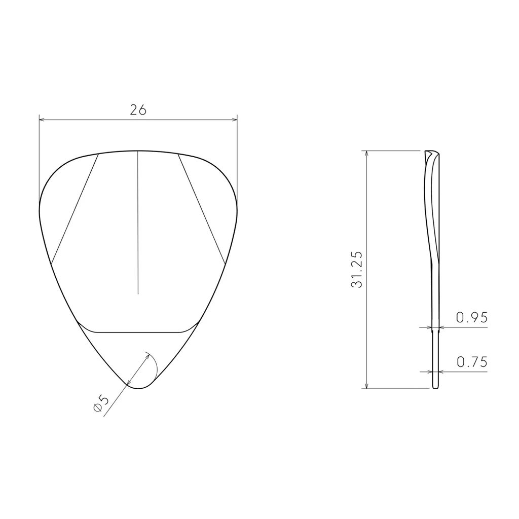 Guitar Pick Set Rombo Origami Special Edition - Paper White (4 Guitar Picks) - 0,75 mm - Image 6