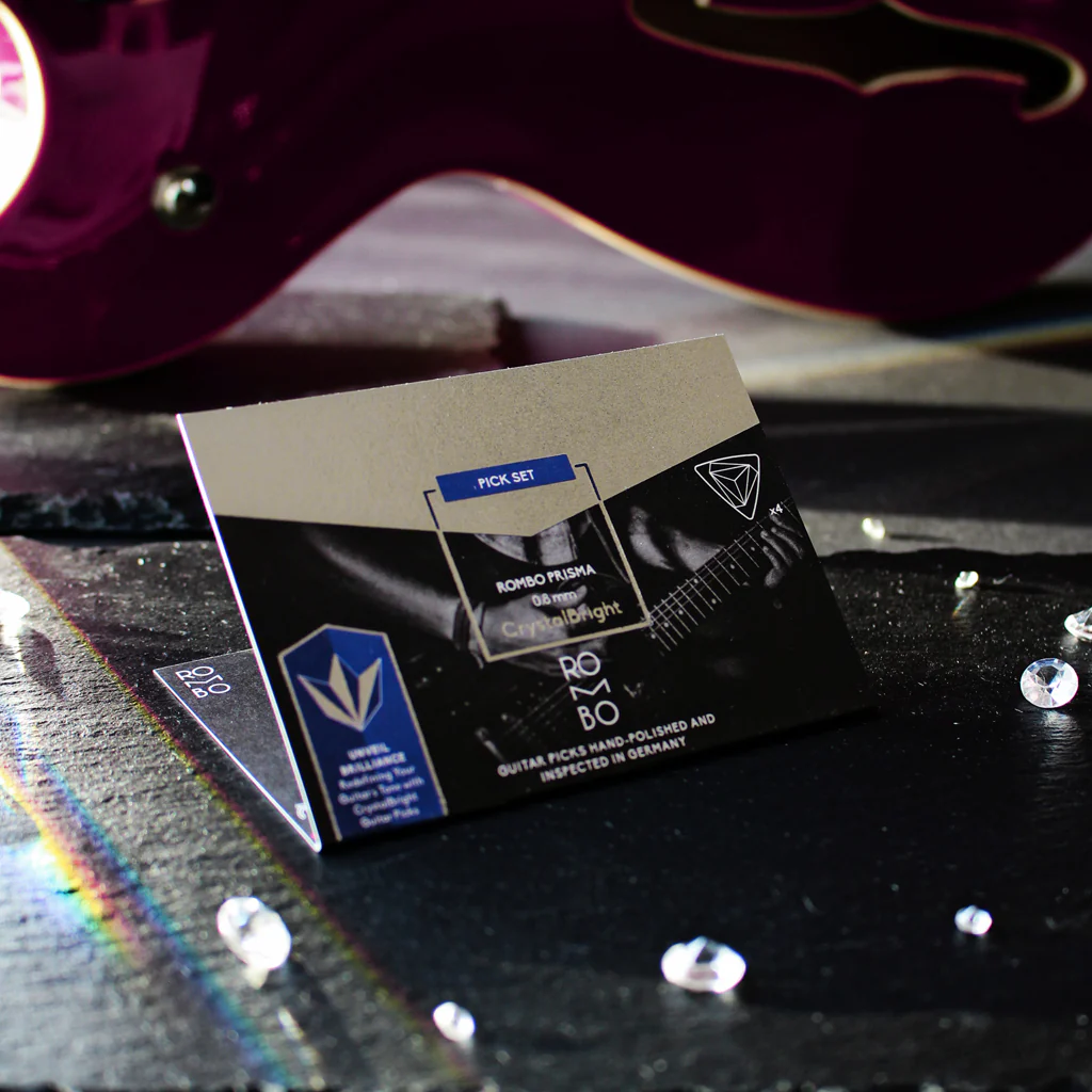 Guitar Pick Set Rombo Prisma CrystalBright (4 Guitar Picks) - 0.8 mm - Image 8