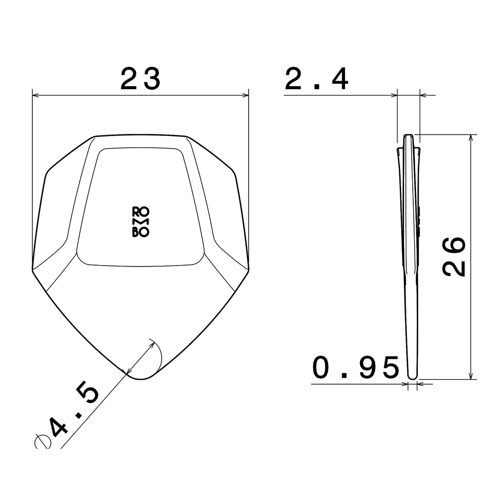 Guitar Pick Set Rombo Shell CrystalBright (4 Guitar Picks) - 0.95 mm - Image 7