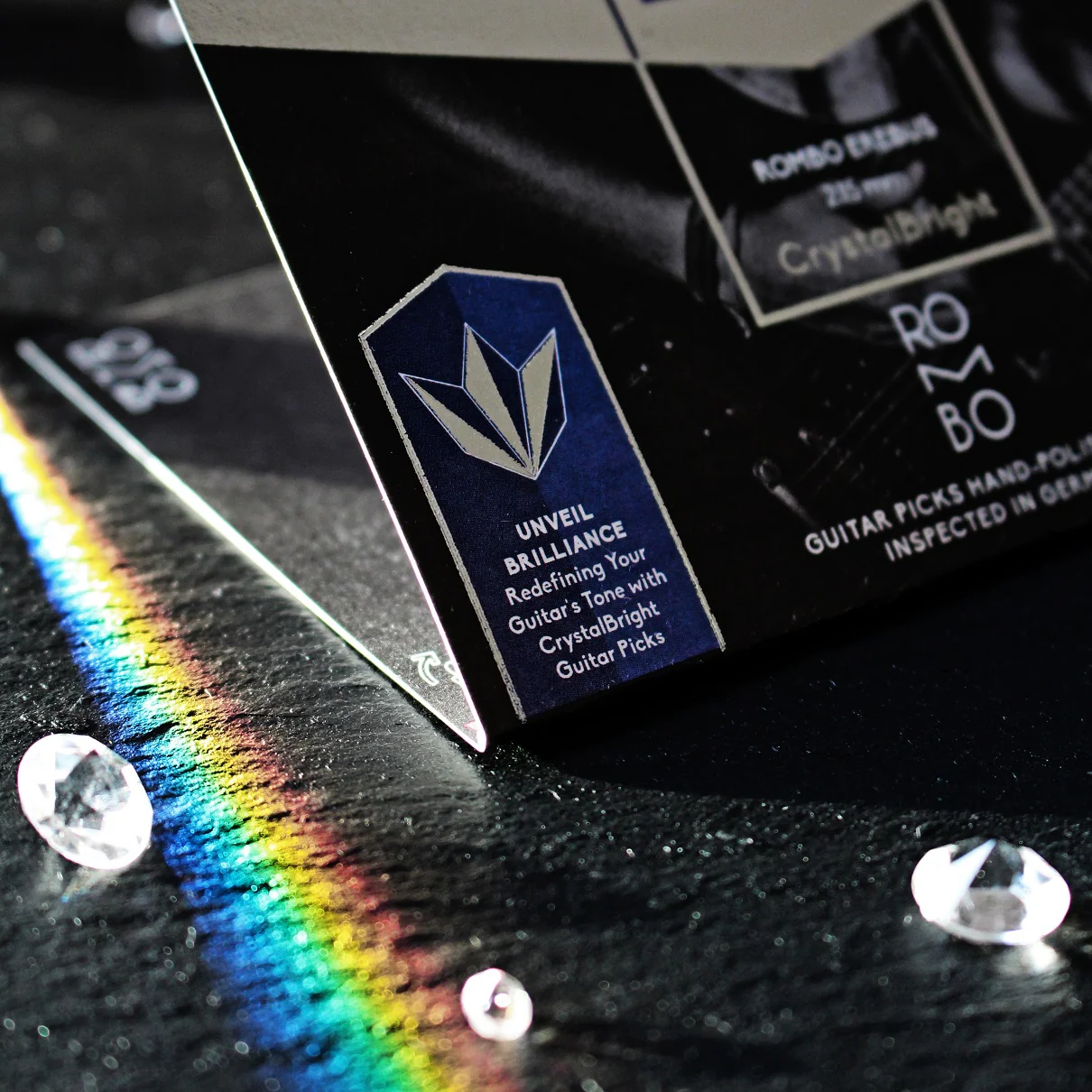 Guitar Pick Set Rombo Waves CrystalBright (4 Guitar Picks) - 1,25 mm - Image 4