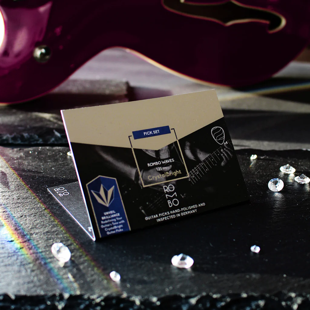 Guitar Pick Set Rombo Waves CrystalBright (4 Guitar Picks) - 1,25 mm - Image 6