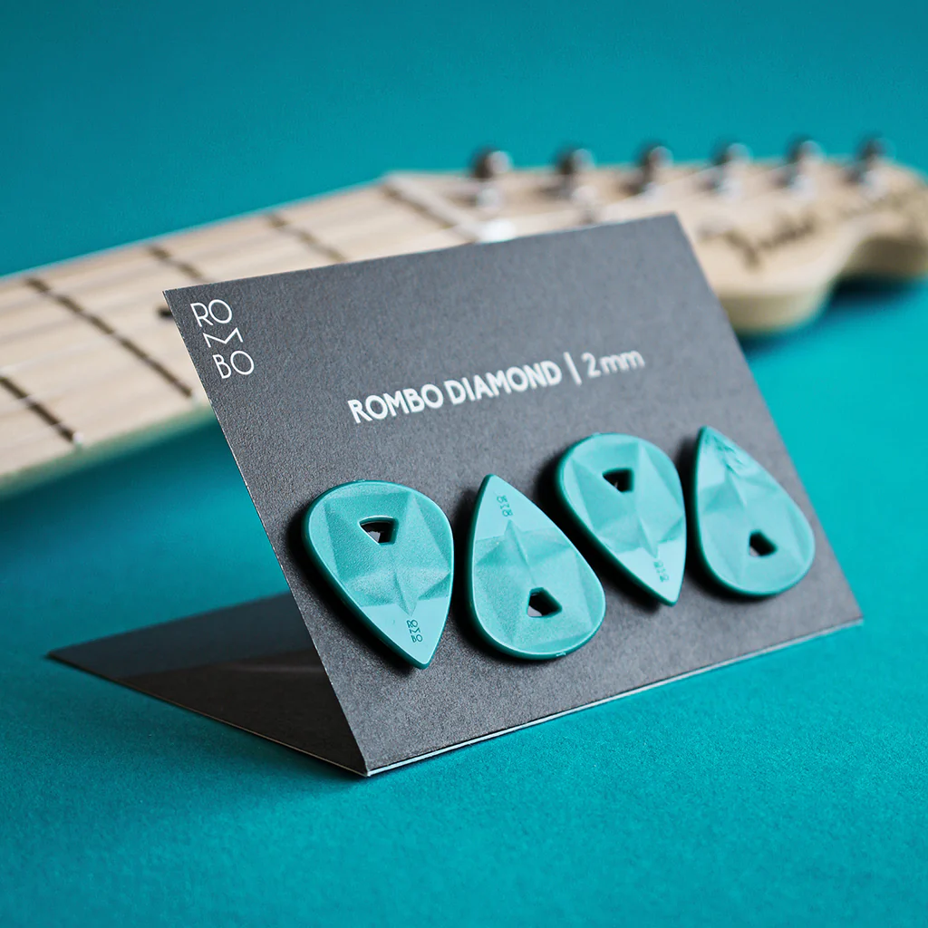 Guitar Pick Set Rombo Diamond (4 Guitar Picks) - 2 mm - Image 3
