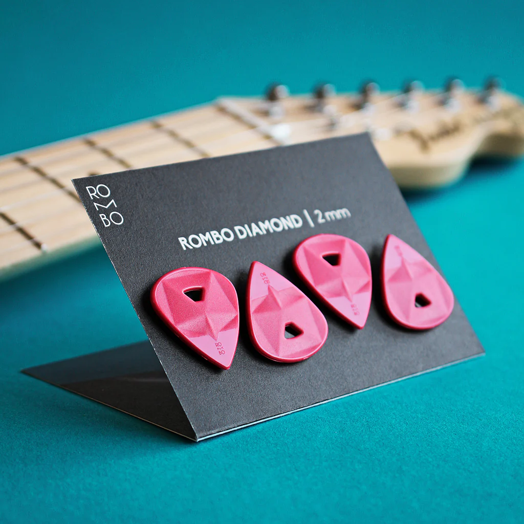 Guitar Pick Set Rombo Diamond (4 Guitar Picks) - 2 mm - Image 4